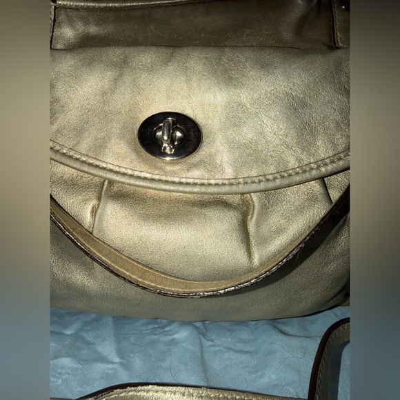 Coach 2008 Metallic Leather Two Way Bag Satchel - Picture 2 of 15